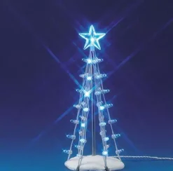 Lemax lighted silhouette tree blue verlichte boom 2007
