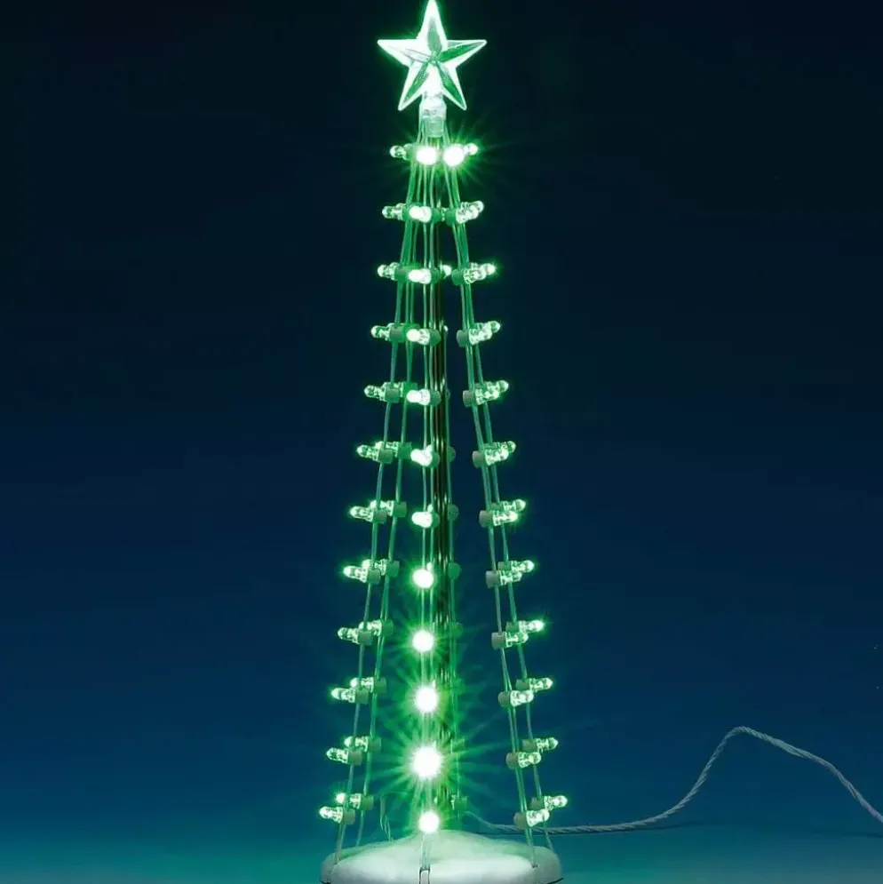 Lemax lighted silhouette tree green verlichte boom 2018