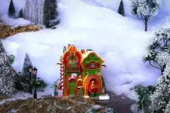 Lemax li'i murph's sleigh shop verlicht kersthuisje Santa's Wonderland 2024