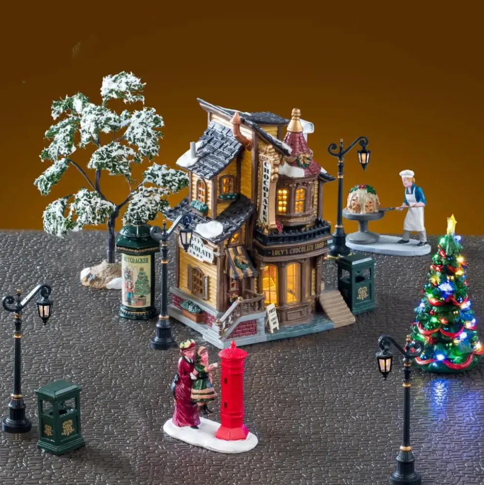 Lemax lucy's chocolate shop set Caddington Village 2025