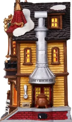 Lemax lucy's chocolate shop verlicht kersthuisje Caddington Village 2004
