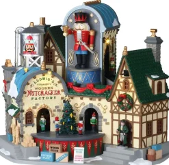 Lemax ludwig’s wooden nutcracker factory bewegend kersthuisje Caddington Village 2020