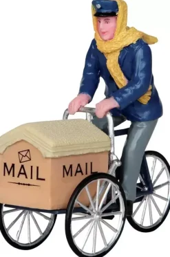 Lemax mail delivery cycle kerstdorp figuur type 2 Caddington Village 2012