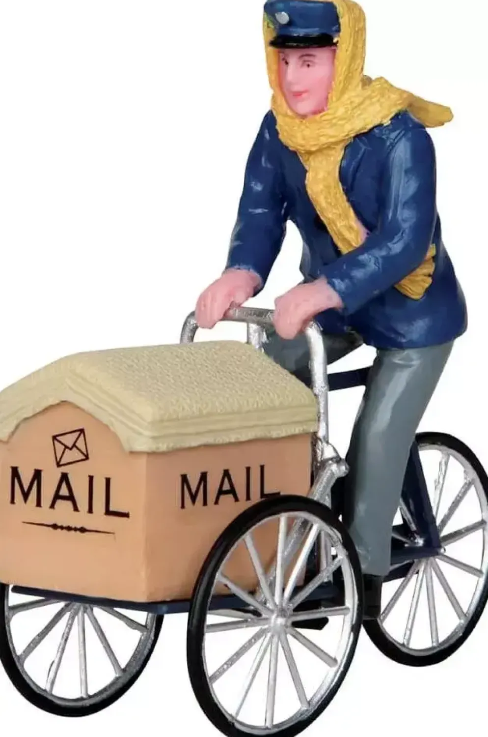 Lemax mail delivery cycle kerstdorp figuur type 2 Caddington Village 2012