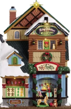 Lemax merry christmas market verlichte facade 2019