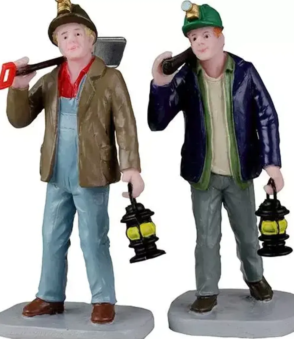 Lemax miners s/2 kerstdorp figuur type 3 Caddington Village 2022