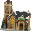 Lemax mistletoe chapel verlichte kerk Caddington Village 2022