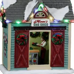 Lemax mom’s she shed verlicht kerstdorp tafereel Harvest Crossing 2022