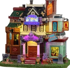 Lemax mortuary makeovers verlicht huisje Spooky Town 2024