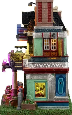 Lemax mortuary makeovers verlicht huisje Spooky Town 2024
