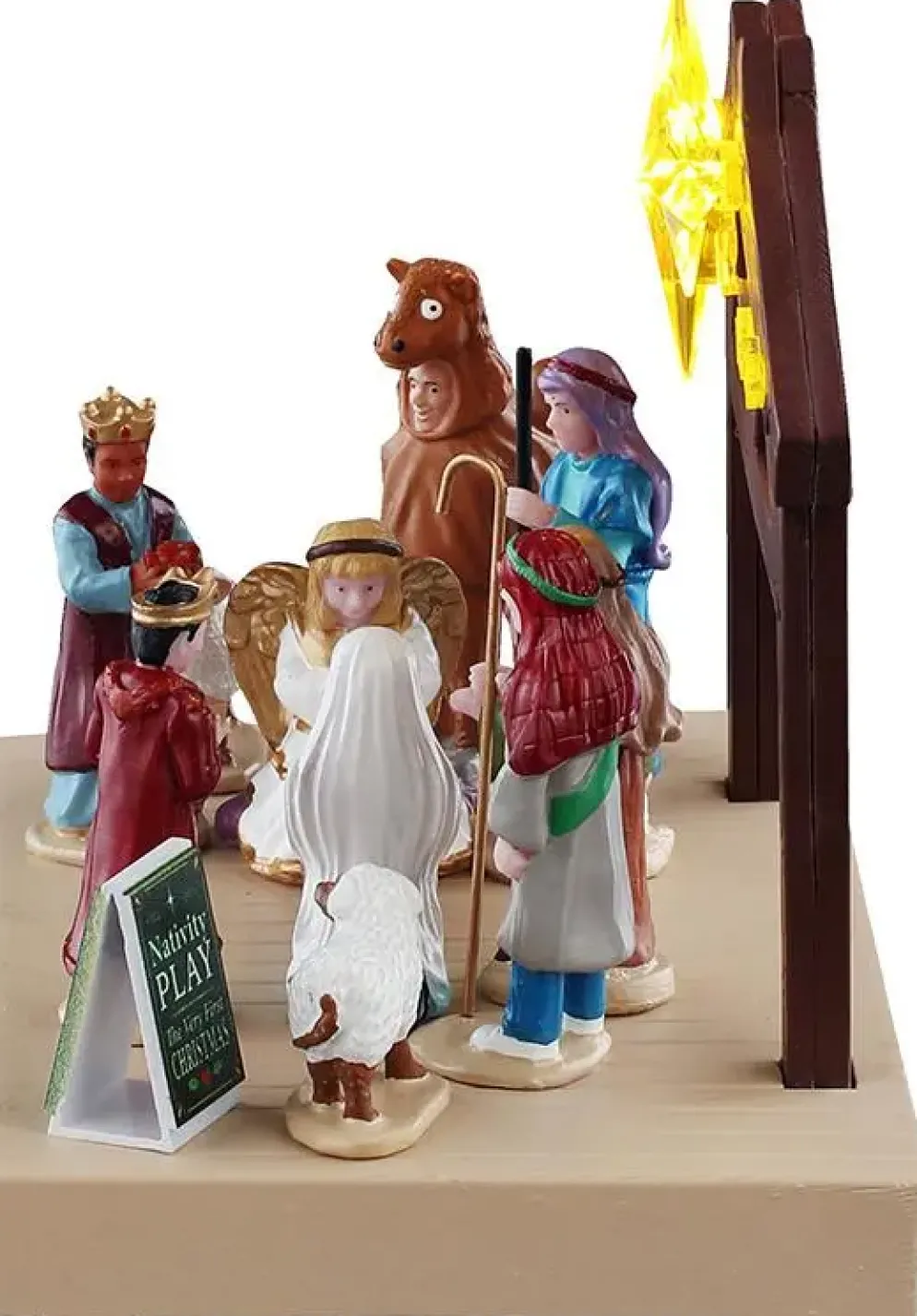 Lemax nativity play verlicht kerstdorp tafereel 2026