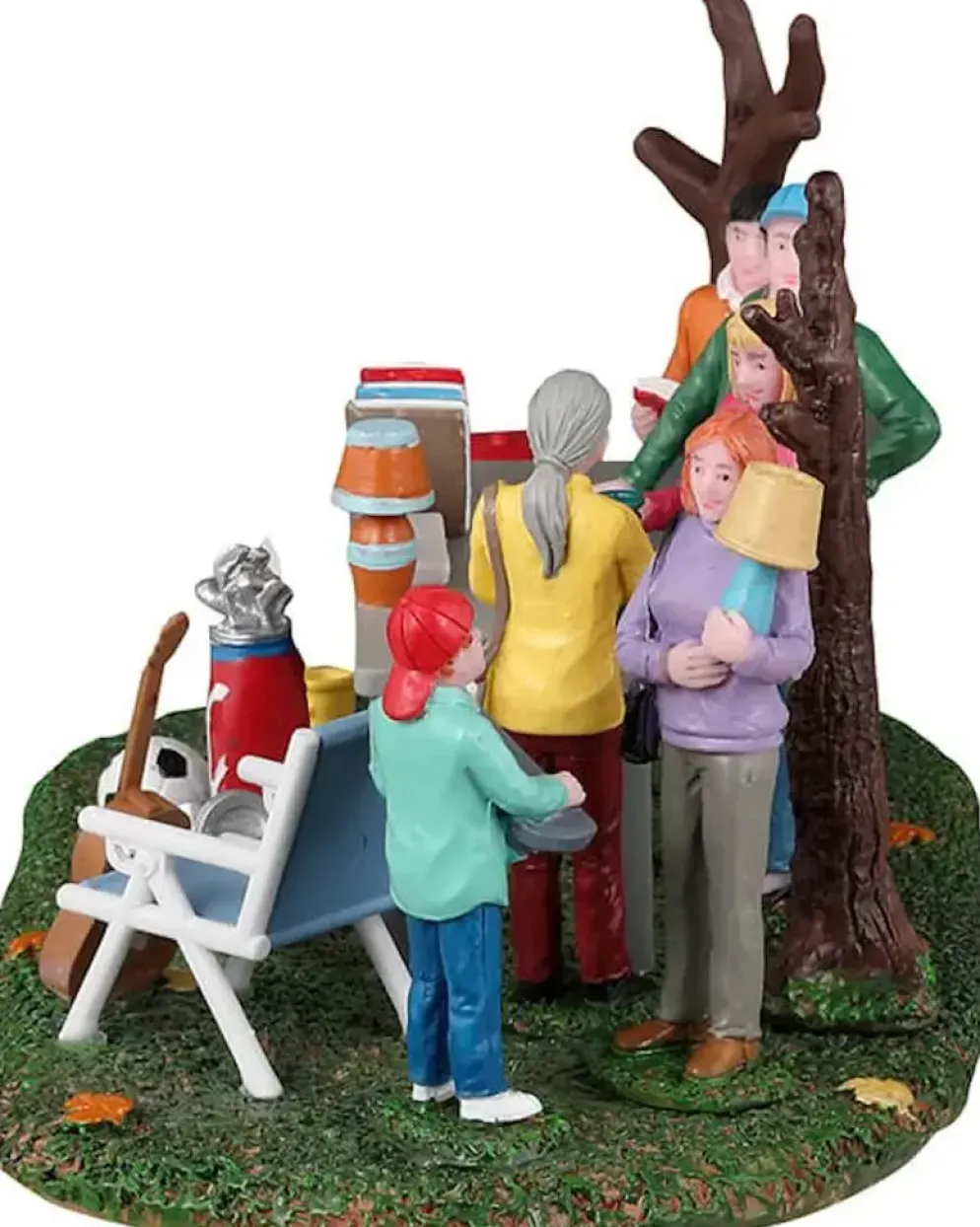 Lemax neighborhood yard sale kerstdorp tafereel Harvest Crossing 2023
