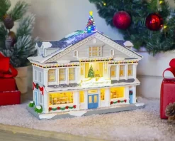 Lemax nejaime's stockbridge shop verlicht kersthuisje Norman Rockwell 2023