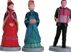 Lemax new hoilday hats s/3 kerstdorp figuur type 4 Caddington Village 2018