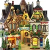 Lemax noel alsace verlichte facade Caddington Village 2025