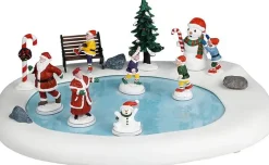 Lemax northern lights skating pond bewegend kerstdorp tafereel Santa's Wonderland 2025