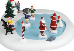 Lemax northern lights skating pond bewegend kerstdorp tafereel Santa's Wonderland 2025