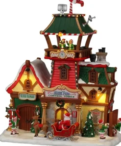 Lemax north pole control tower verlicht kersthuisje Santa's Wonderland 2022