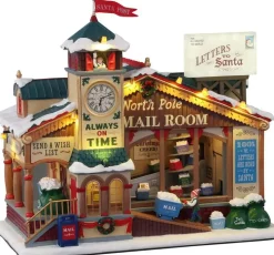 Lemax north pole mail room bewegend kersthuisje Santa's Wonderland 2021