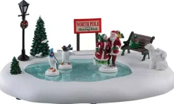 Lemax north pole skating rink bewegende schaatsbaan Santa's Wonderland 2021