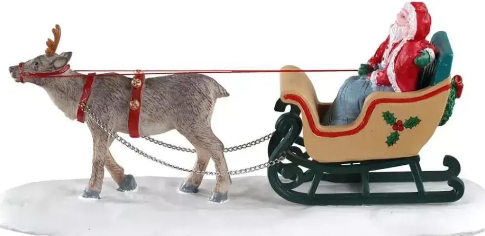 Lemax north pole sleigh ride kerstdorp tafereel Caddington Village 2020