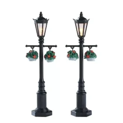 Lemax old english lamp post s/2 verlichte straatlantaarn 2017