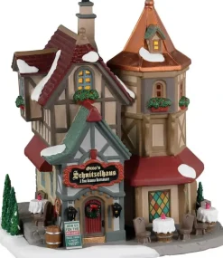 Lemax otto's schnitzelhaus verlicht kersthuisje Vail Village 2023