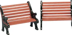 Lemax park bench s/2 kerstdorp accessoire 2003