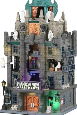 Lemax phantom view apartments bewegend huisje Spooky Town 2023