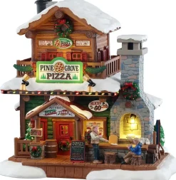 Lemax pine grove pizza verlicht kersthuisje Vail Village 2025