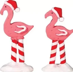 Lemax pink flamingos s/2 kerstdorp accessoire Sugar 'N' Spice 2017