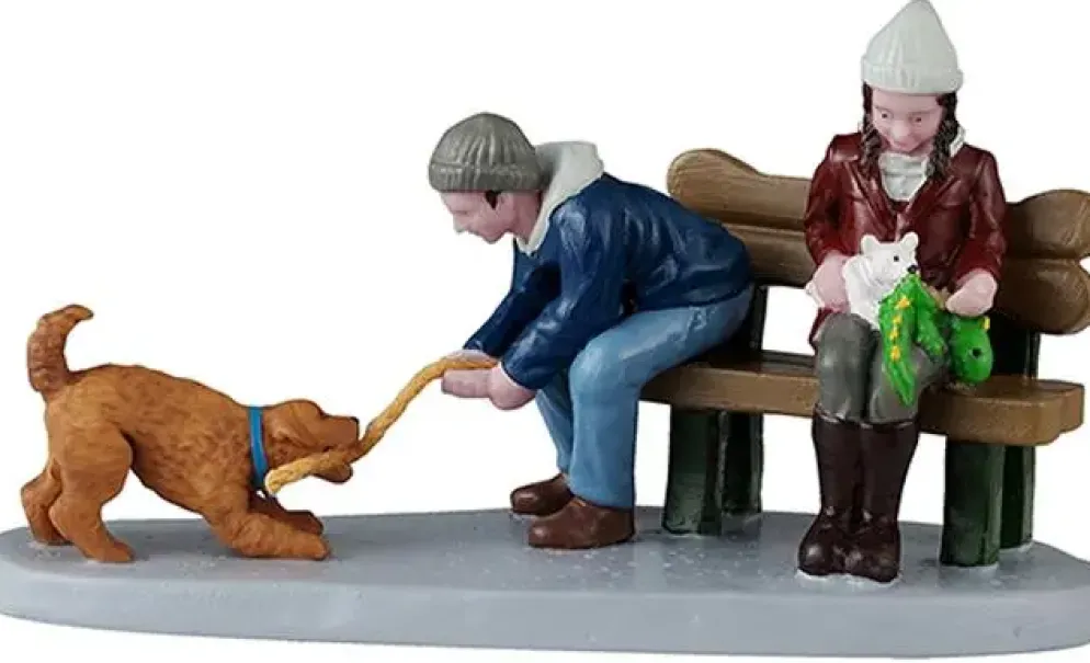 Lemax playful pups kerstdorp figuur type 4 2025