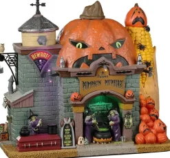Lemax poison pumpkin potpourri huisje Spooky Town met rook effecten 2022