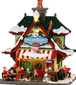 Lemax polar frost ice cream parlor verlicht kersthuisje Santa's Wonderland 2026