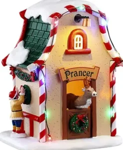 Lemax prancer's den, verlicht kerstdorp tafereel Santa's Wonderland 2025