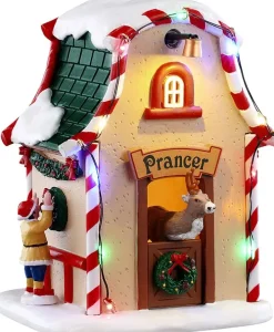 Lemax prancer's den, verlicht kerstdorp tafereel Santa's Wonderland 2025