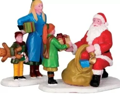 Lemax presents from santa, s/2 kerstdorp figuur type 4 Caddington Village 2014