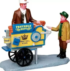 Lemax pretzel king pretzel cart kerstdorp figuur type 4 Caddington Village 2014