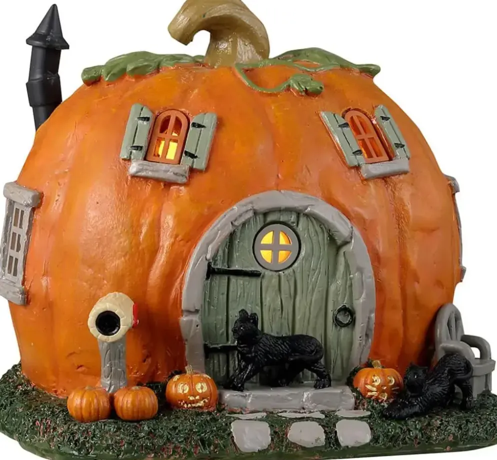 Lemax pumpkin cottage verlicht tafereel Spooky Town 2023