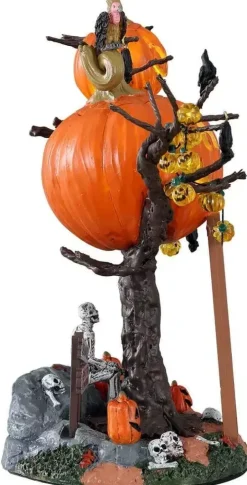 Lemax pumpkin tree house verlicht tafereel Spooky Town 2021