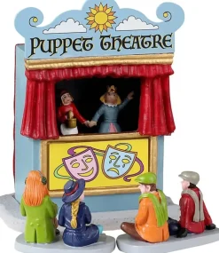 Lemax puppet theatre, set of 3 kerstdorp tafereel Caddington Village 2023