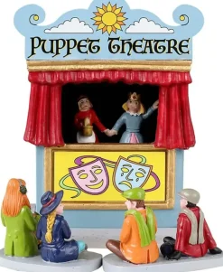 Lemax puppet theatre, set of 3 kerstdorp tafereel Caddington Village 2023