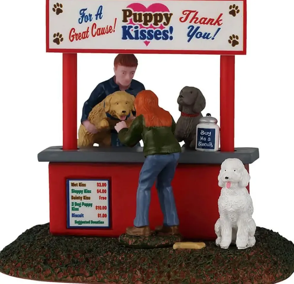 Lemax puppy kissing booth kerstdorp tafereel 2026