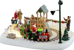Lemax puppy play park bewegend kerstdorp tafereel 2025