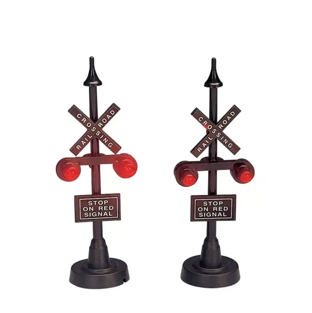 Lemax railway stop light s/2 verlichte spoorwegovergang 2003