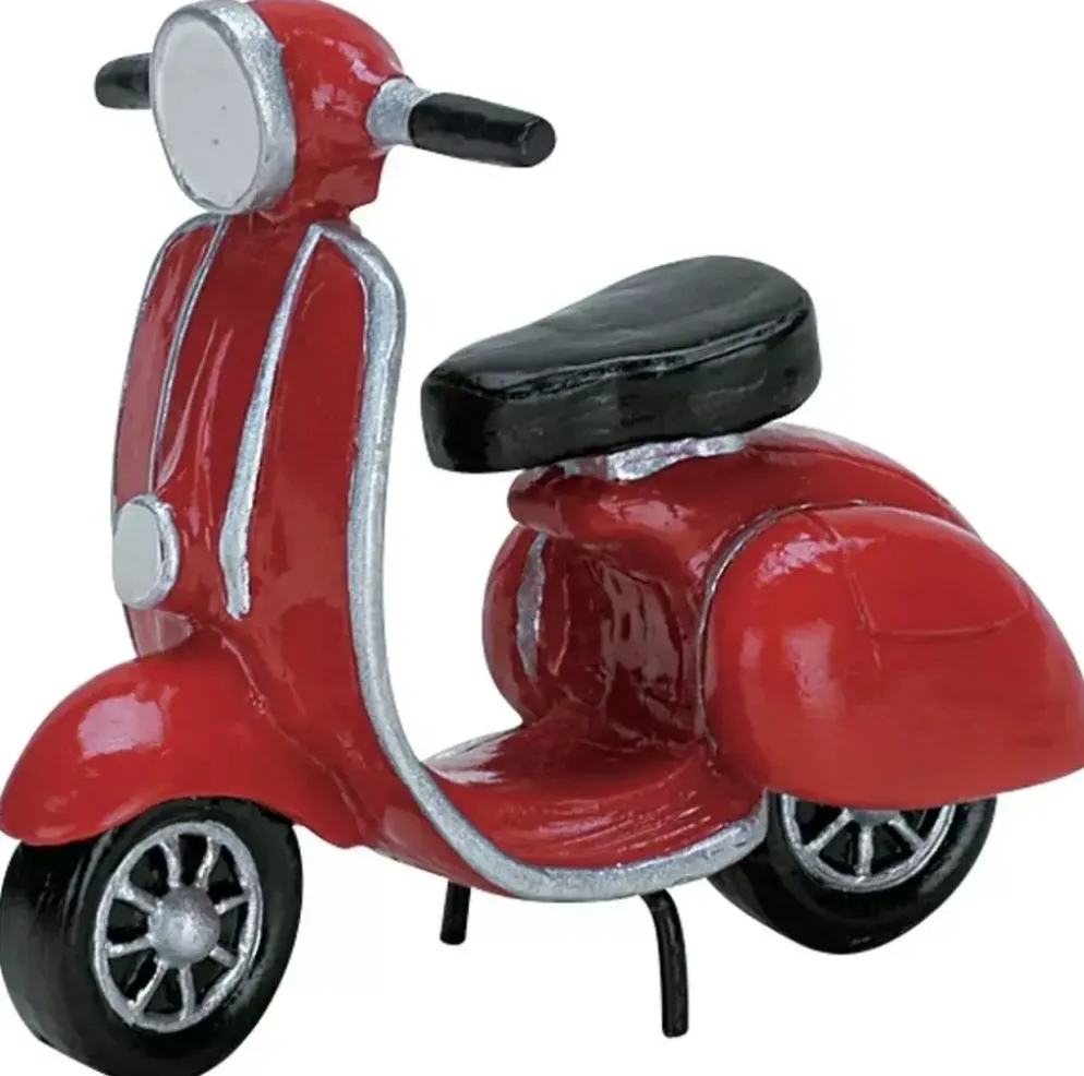 Lemax red moped kerstdorp accessoire 2007
