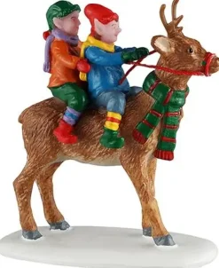 Lemax reindeer rides kerstdorp figuur type 3 Santa's Wonderland 2025