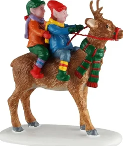 Lemax reindeer rides kerstdorp figuur type 3 Santa's Wonderland 2025