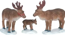 Lemax reindeer s/3 kerstdorp figuur type 3 Santa's Wonderland 2006