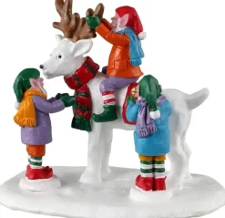 Lemax reindeer snowman kerstdorp tafereel Santa's Wonderland 2023